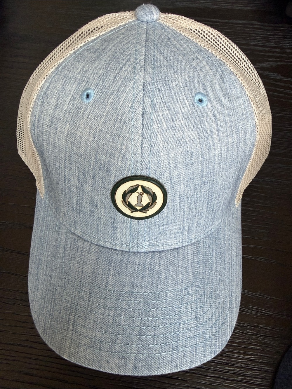 Muirfield Country Club Light Blue and Cream Mesh Trucker Cap